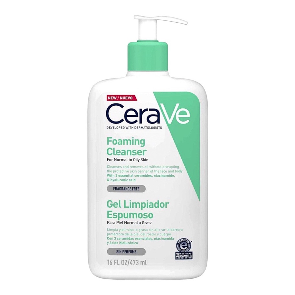CERAVE FOAMING CLEANSER FOR NORMAL TO OILY SKIN FRAGRANCE FREE 473ML - BRAND NEW